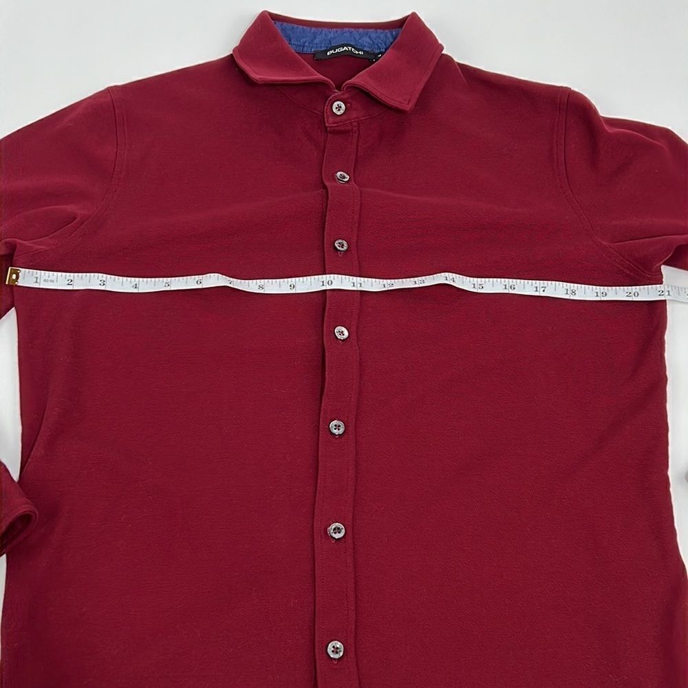 Bugatchi Maroon Button Down Shirt - Picture 2 of 8